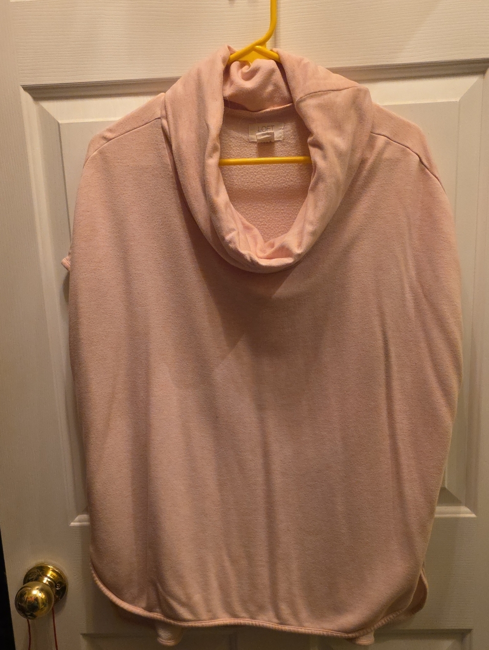 LOFT Light Blush Cowl Neck Sweater
